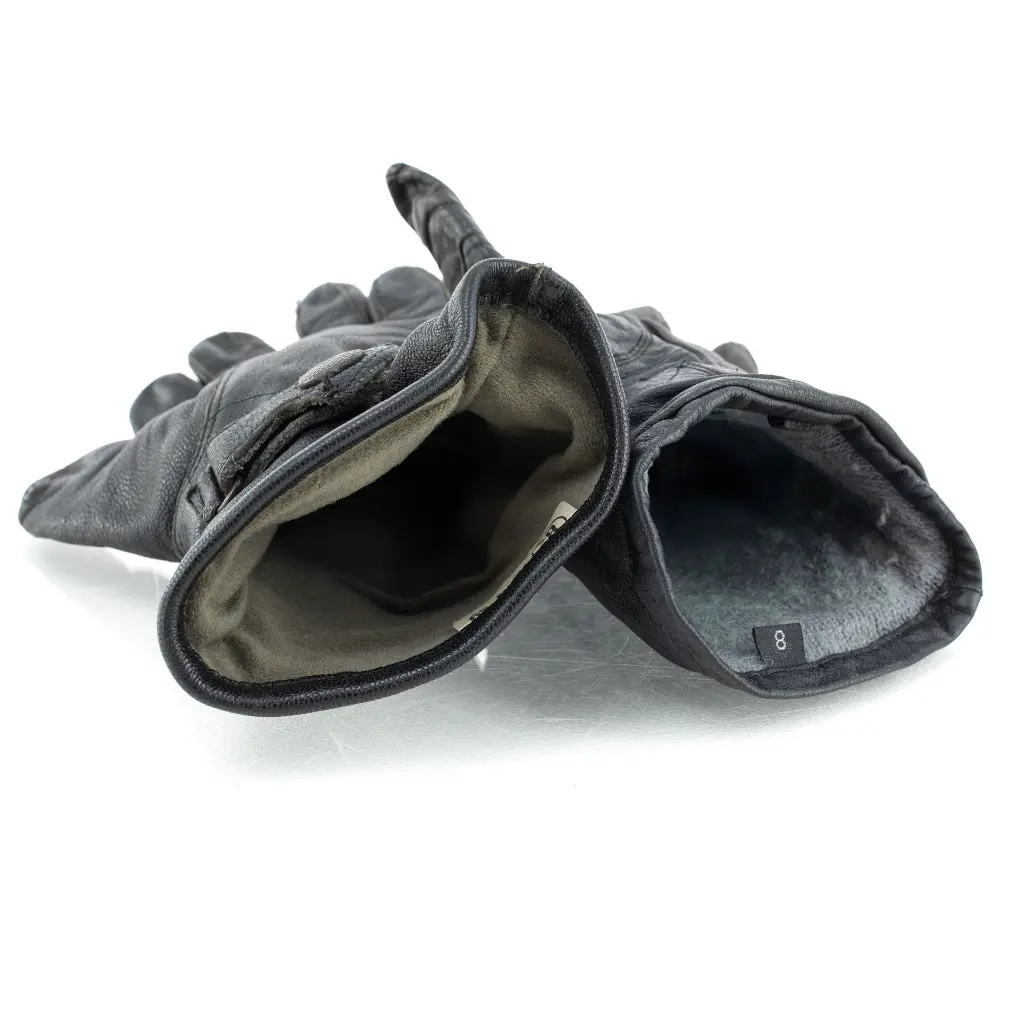 Dutch Black Leather Gloves w/ Strap | Assorted | Issued | Swiss Link